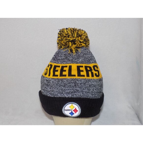 New Era Other - Pittsburgh Steelers Beanie Pom Pom New Era Football NFL (Grey)
